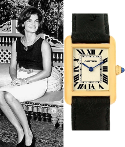 Cartier Tank Louis 18k Yellow Gold Black Strap Ladies Watch