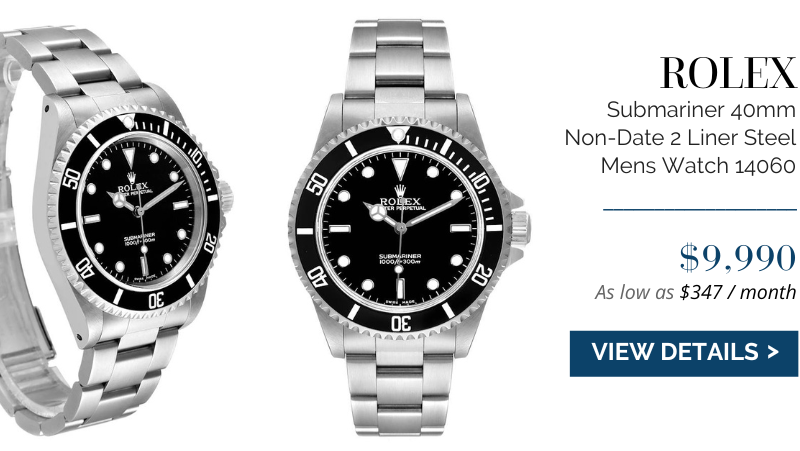 Rolex Submariner 40mm Non-Date 2 Liner Steel Mens Watch 14060