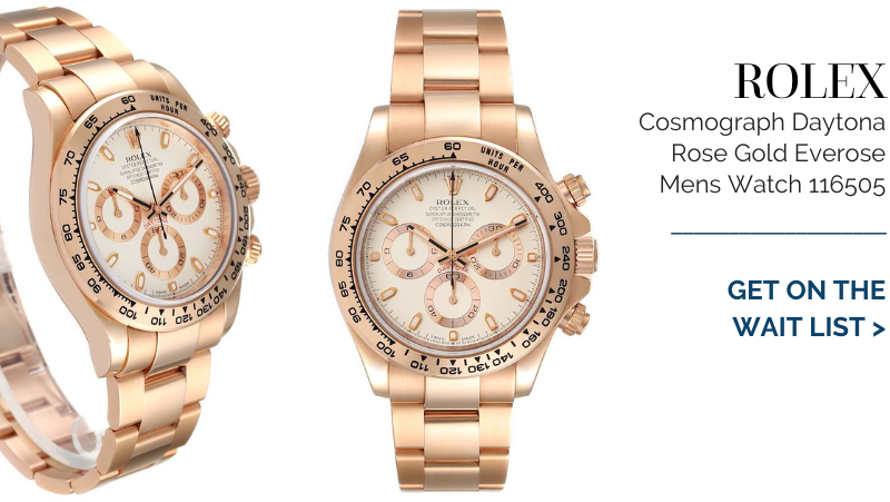 Rolex Cosmograph Daytona Rose Gold Everose Mens Watch 116505
