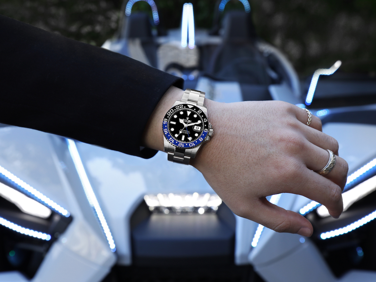 Rolex GMT-Master II Black Blue Batman Bezel Steel Mens Watch 126710 BLNR