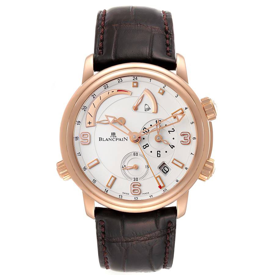 Blancpain Leman Reveil GMT Alarm 18k Rose Gold 2841-3642-53B