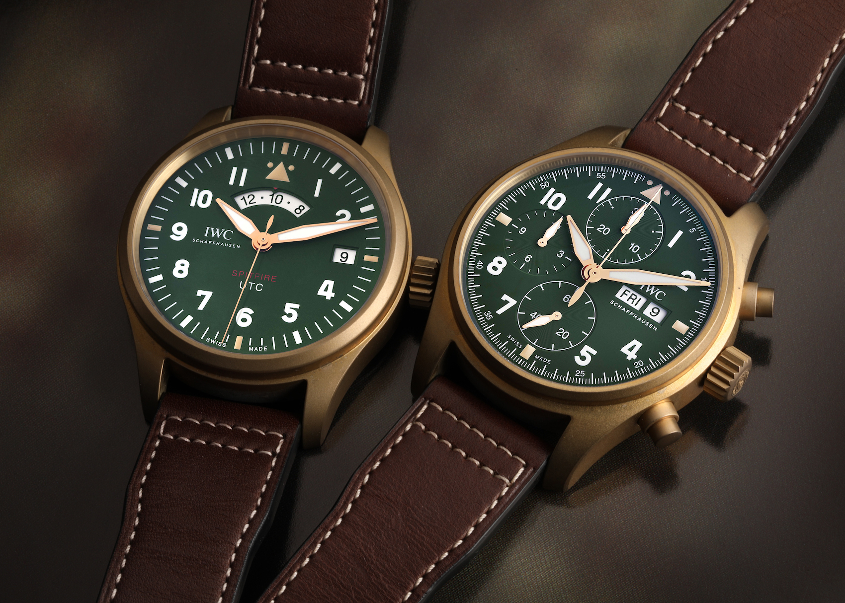 IWC Pilots Watch Spitfire UTC and Chrongraph Bronze Watches