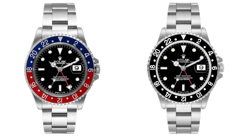 Rolex GMT Master ref 16700 Pepsi and Black Bezels