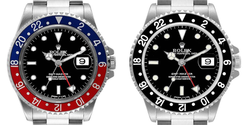Rolex GMT Master ref 16700 Pepsi and Black Bezels
