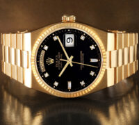 Rolex Oysterquartz President Day-Date Yellow Gold Diamond Watch 19018