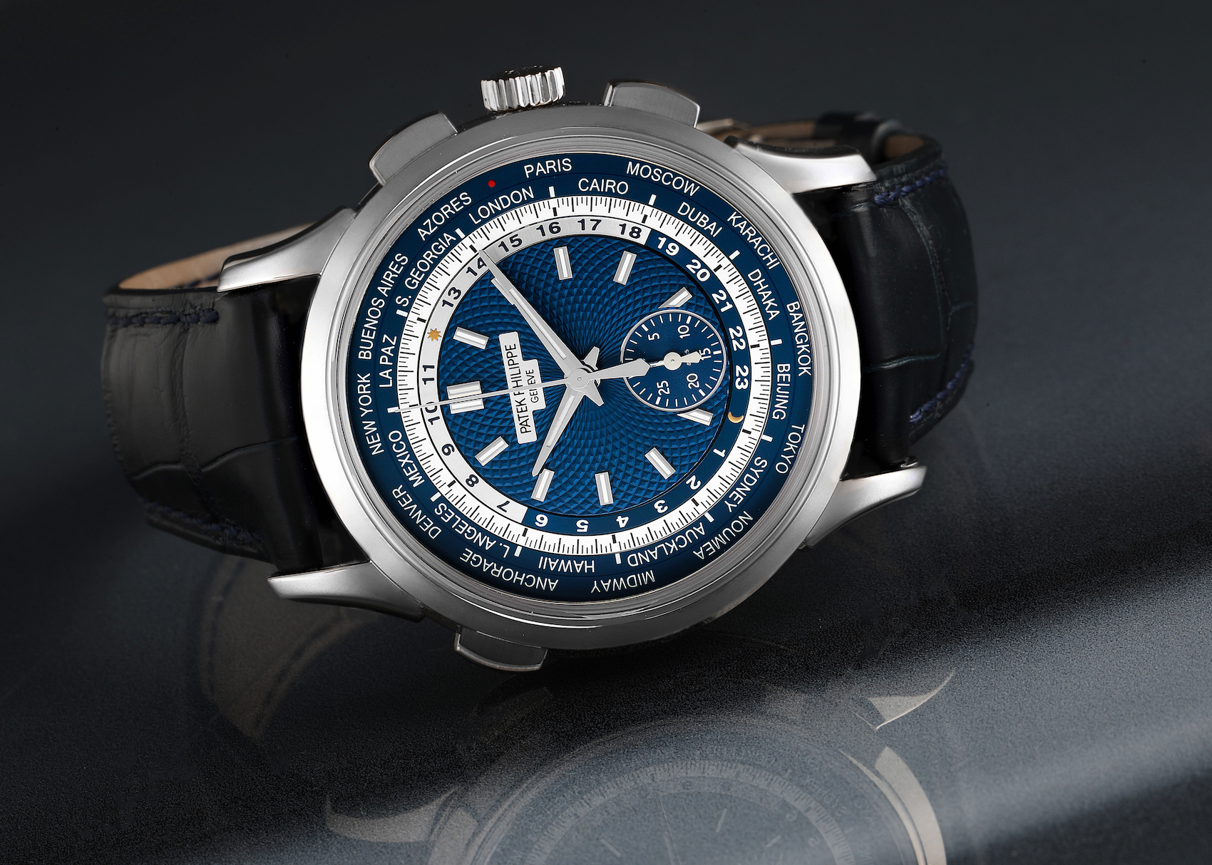 Patek Philippe World Time Complications White Gold Mens Watch 5930
