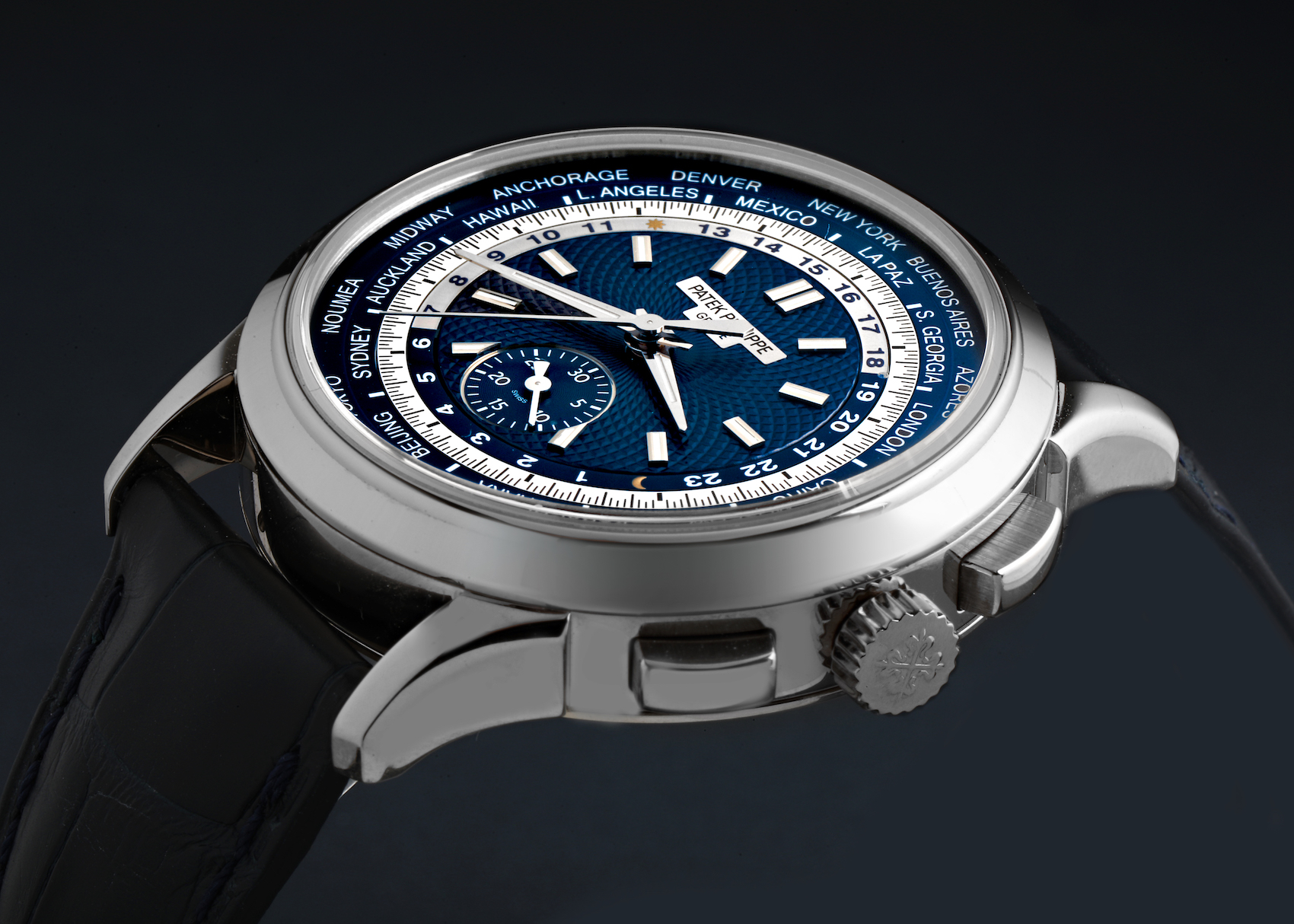 Patek Philippe World Time Complications White Gold Mens Watch 5930