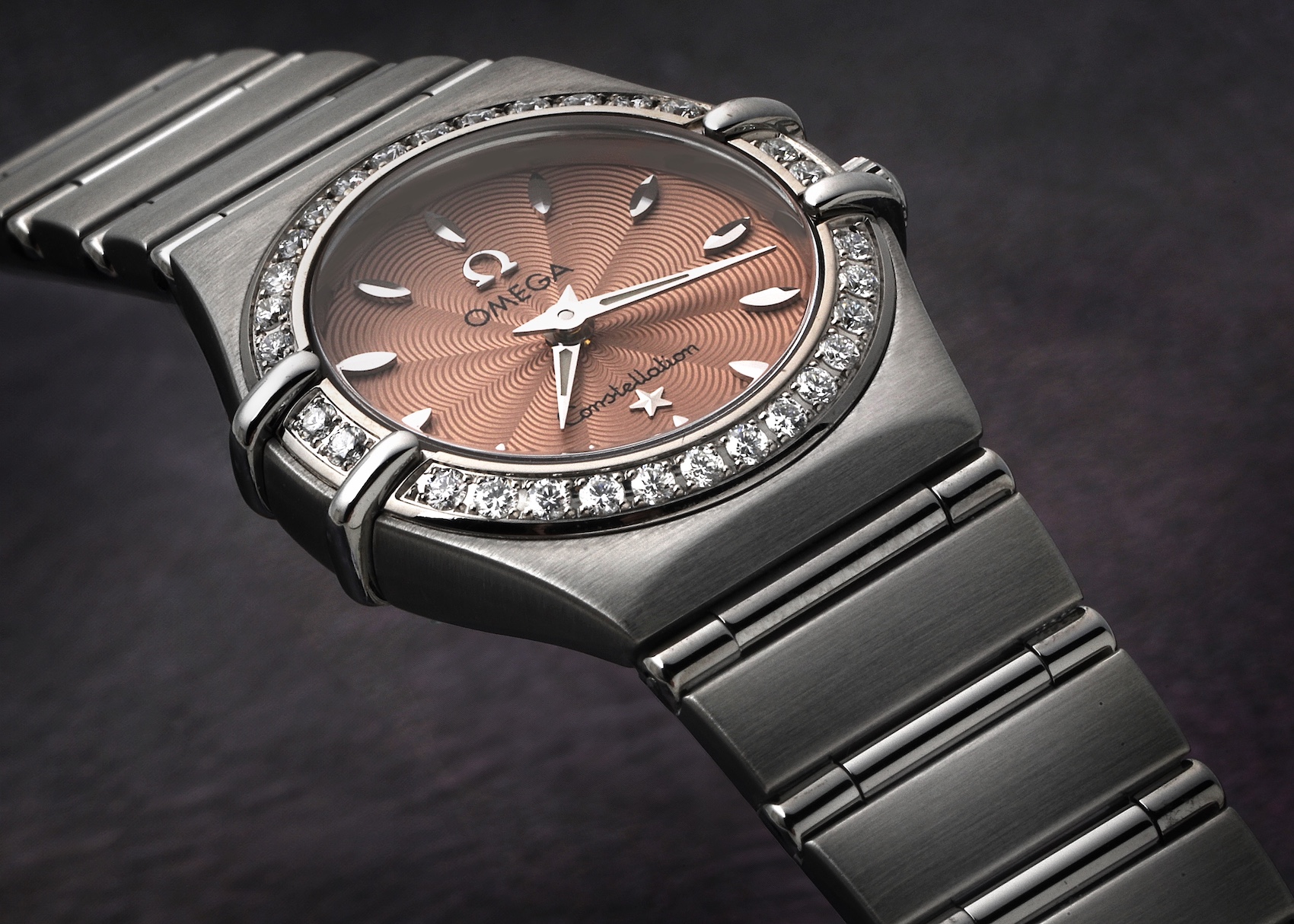 Omega Constellation Mini 22mm Salmon Dial Ladies Watch 1466.62.00