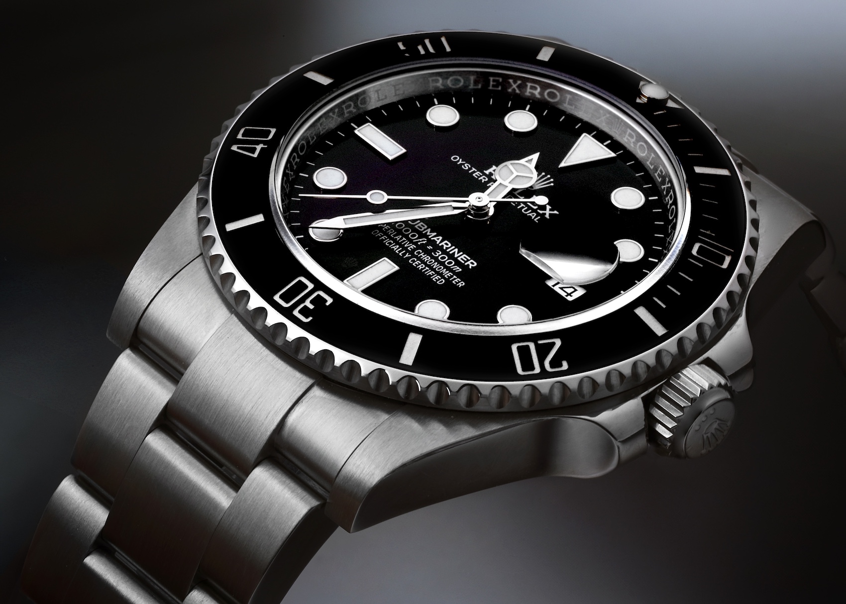 Rolex Submariner Date Black Dial Ceramic Bezel Steel Mens Watch 116610