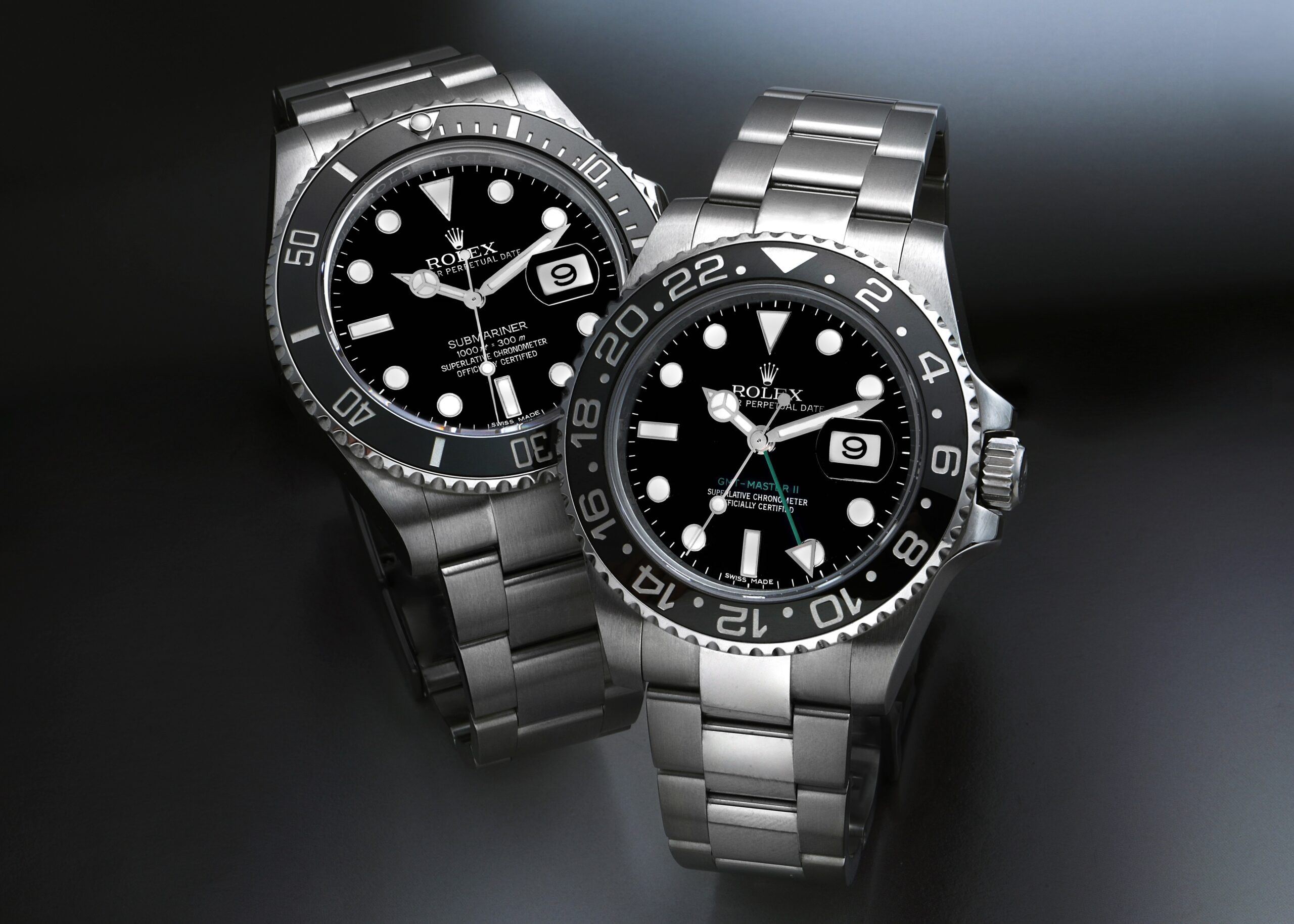 Rolex GMT-Master II and Rolex Submariner Steel Watches