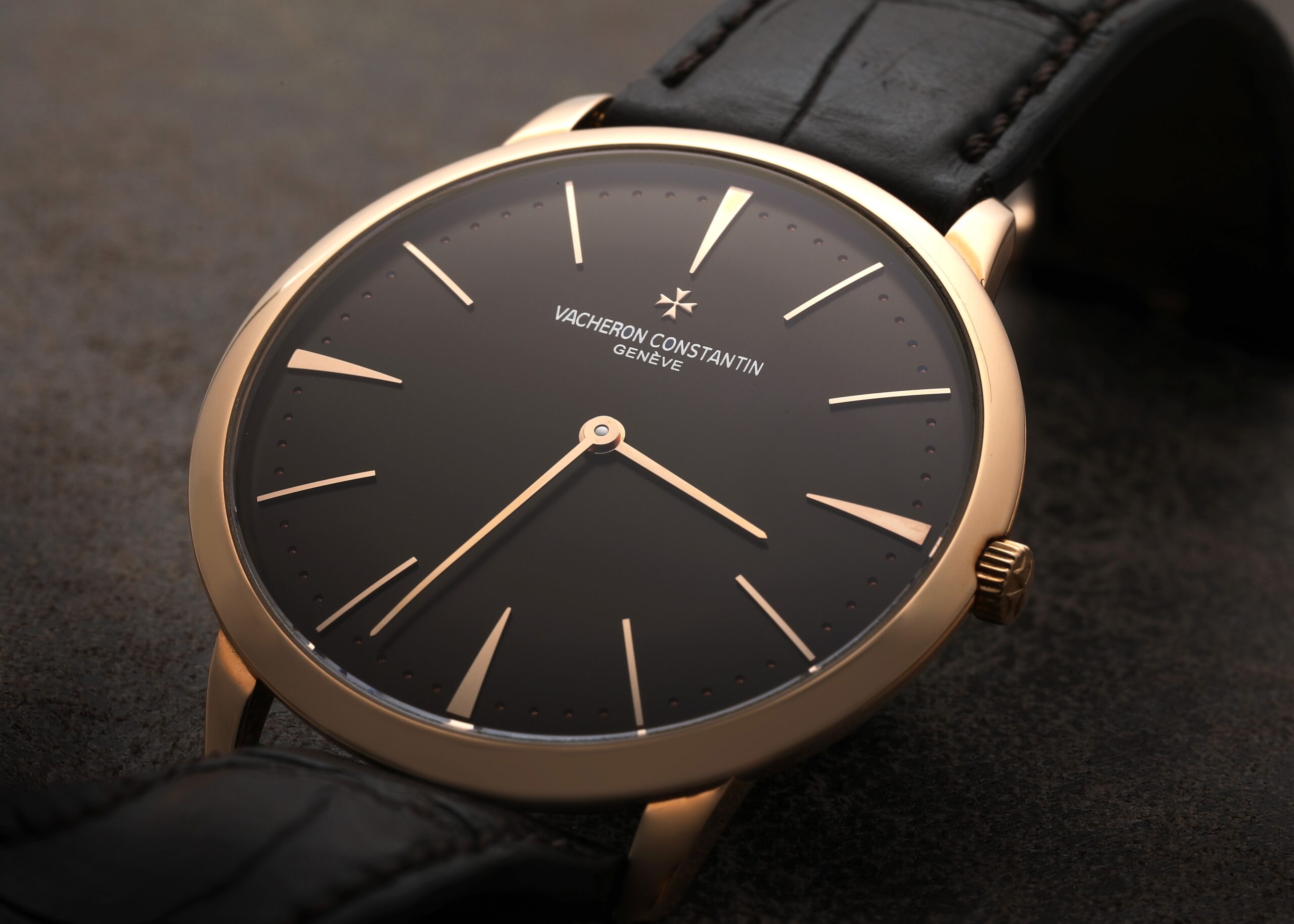 Vacheron Constantin Patrimony Grand Taille Brown Dial Rose Gold Watch 81180