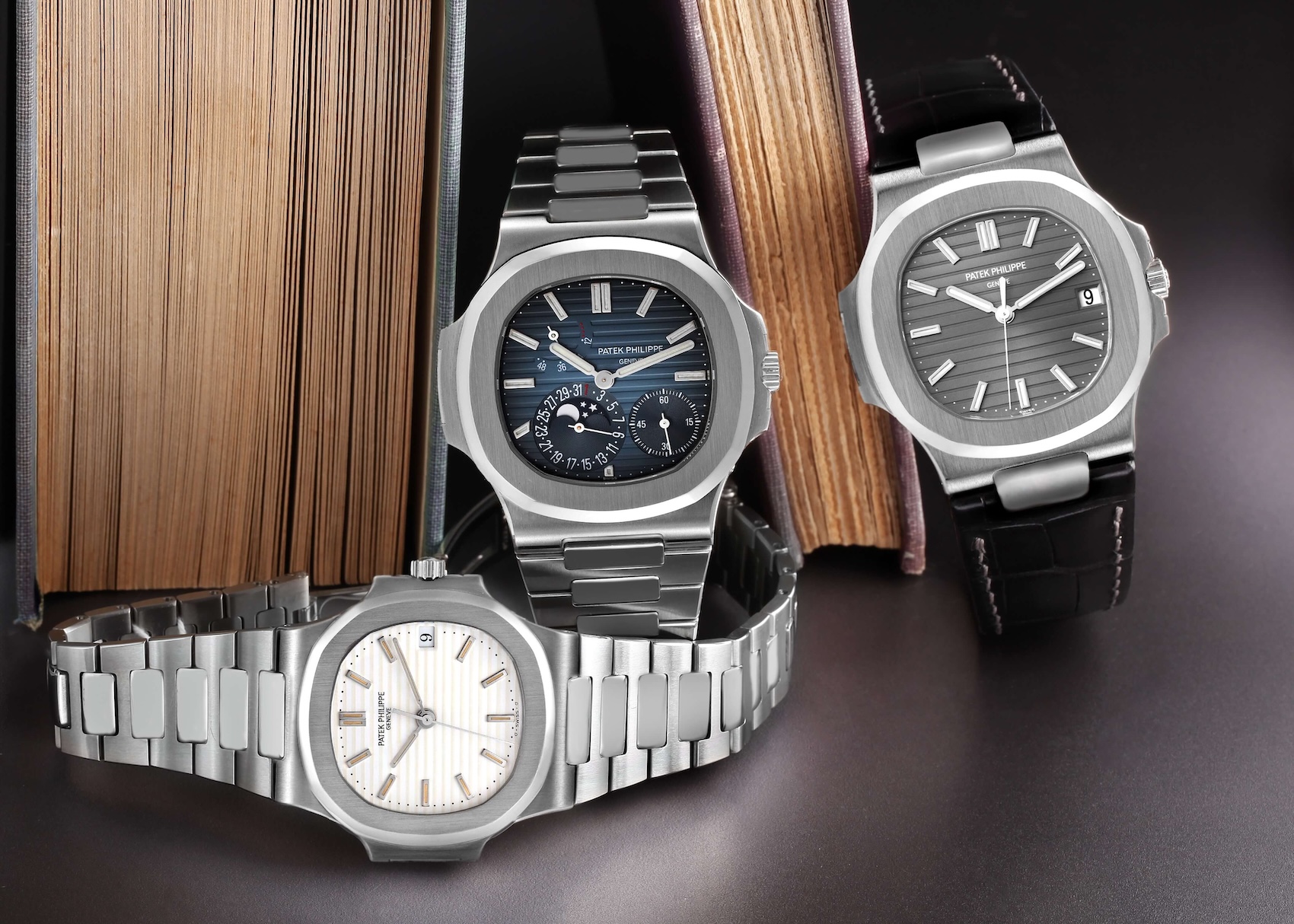 A curated collection of Patek Philippe Nautilus watches, representing the top tier of Swiss watchmaking in 2026.